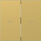 HAGER - HAGER A.x/C.x Wippe 2-fach mit Aufdruck Symbol Pfeile, gold metallisch