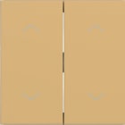 HAGER - HAGER A.x/C.x Wippe 2-fach mit Aufdruck Symbol Pfeile, hazel matt