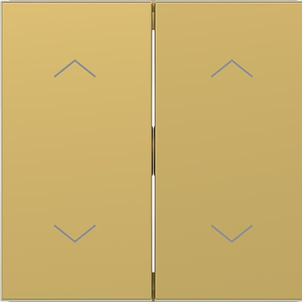 HAGER - HAGER A.x/C.x Wippe 2-fach mit Aufdruck Symbol Pfeile, gold metallisch