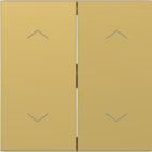 HAGER - HAGER A.x/C.x Wippe 2-fach mit Aufdruck Symbol Pfeile, gold metallisch