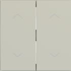HAGER - HAGER A.x/C.x Wippe 2-fach mit Aufdruck Symbol Pfeile, pebble matt