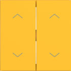 HAGER - HAGER A.x/C.x Wippe 2-fach mit Aufdruck Symbol Pfeile, saffron matt