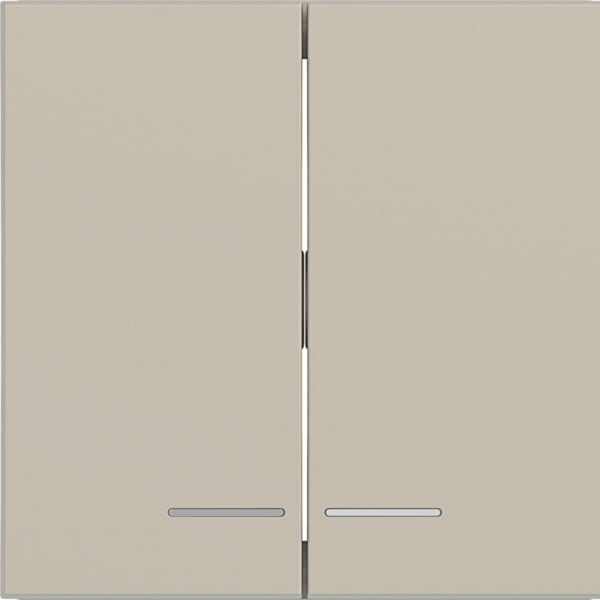 HAGER - HAGER A.x/C.x Wippe 2fach klare Linse sand matt