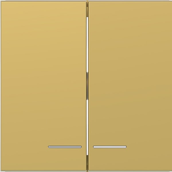 HAGER - HAGER A.x/C.x Wippe 2fach klare Linse gold metallisch