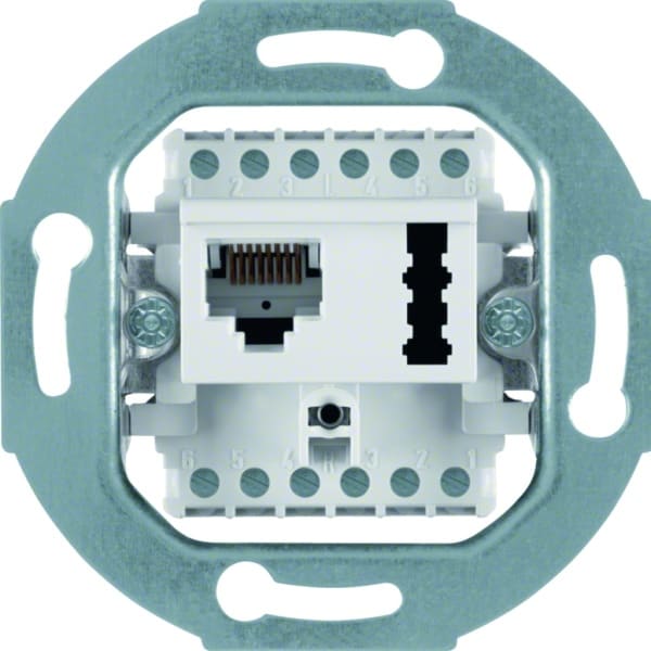 HAGER - HAGER UAE 8(6)/TAE 6 F+N-Anschlussdose polarweiß