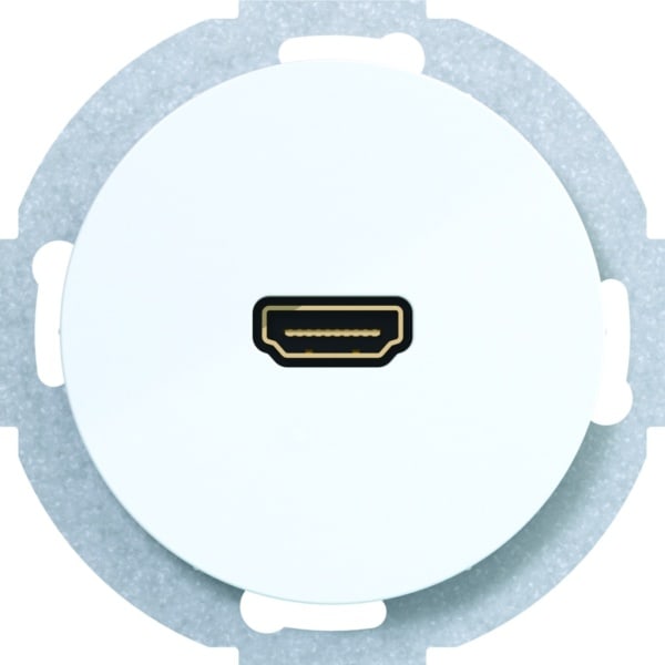 HAGER - HAGER R.classic HDMI Steckdose 90° polarweiß glänzend