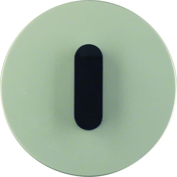 HAGER - HAGER R.classic Abdeckplatte für Drehschalter & Taster Edelstahl/schwarz