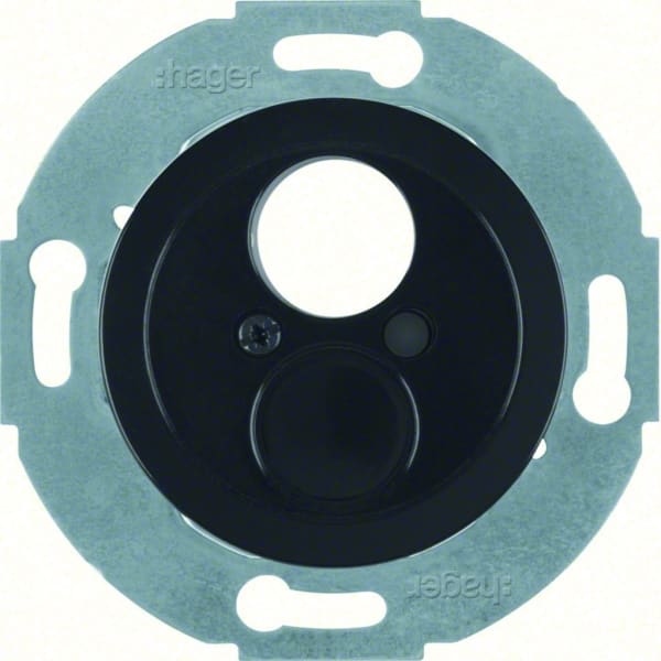 HAGER - HAGER Serie 1930 Kleinsteckverbinder- einsatz mit Zentralstück schwarz gl.