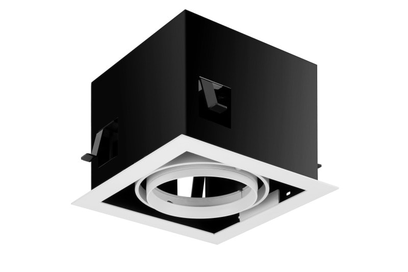 SYLVANIA - Ludospot 111 Housing eckig Mono kardanisch ws/sw