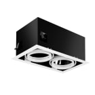 SYLVANIA - Ludospot 111 Housing eckig Duo kardanisch ws/sw