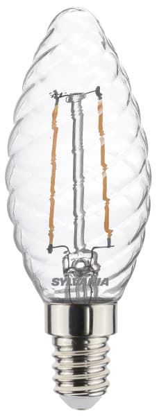 SYLVANIA - ToLEDo Retro Kerze gedreht E14 2,5W 250lm 827 KL SL