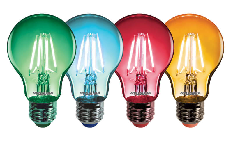SYLVANIA - ToLEDo Retro Chroma A60 E27 4,1W 4er Pack G/B/R/O farbig sort. IP54 SL4