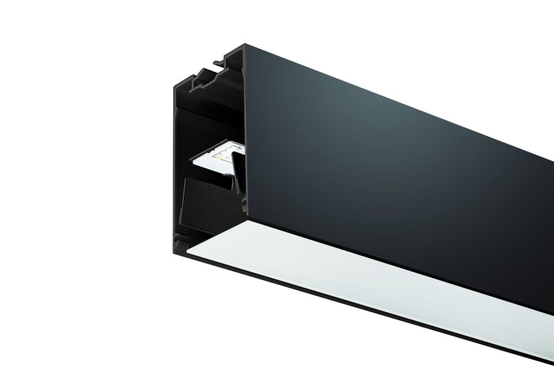 SYLVANIA - Mini Continuum II D randlos 2,4m 36W 4800lm 840 DALI schwarz opal
