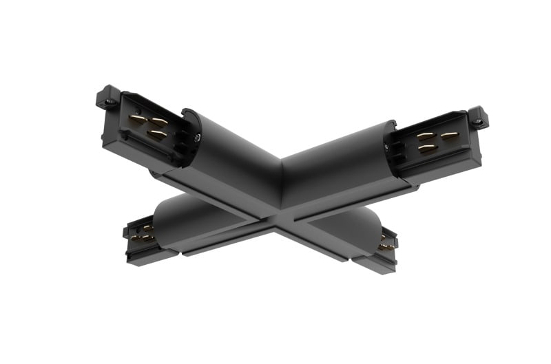 SYLVANIA - Lytespan Stromschiene rund X-Verbinder schwarz, 9017-ST15/B