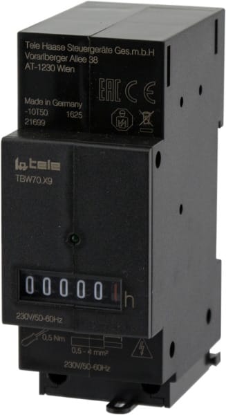 TELE-HAASE - Betriebsstundenzähler, 99.999 Stunden