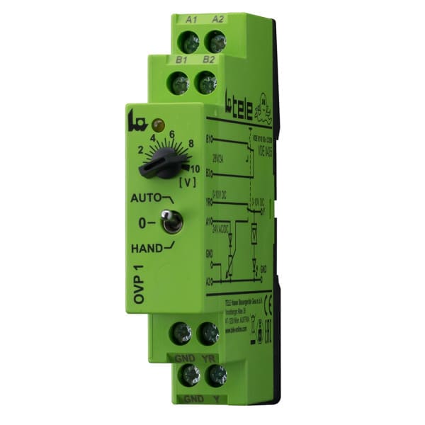 TELE-HAASE - HAND/AUTO Baustein Serie OCTO mit Analogwertgeber 0-10V