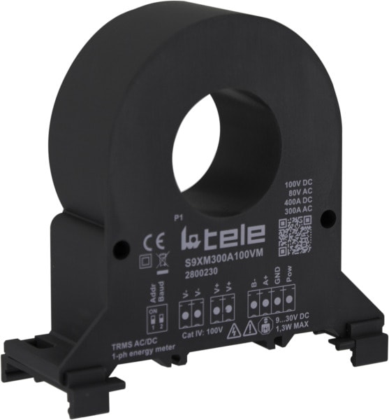 TELE-HAASE - 1-phasiger Leistungsmesser 300A/100V mit ModBus RTU / RS485