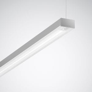 TRILUX - Hängeleuchten Solvan Flow H Prismen Aluminium rechteckig ETBLE 46W 6400lm Lambertian (L) IK03 3 SDCM