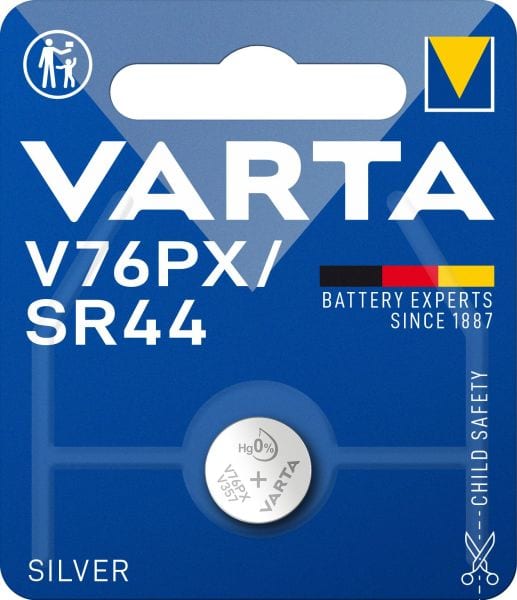 VARTA - Knopfzelle Electronics Silber V76PX/SR44 1.55V 1Bli=1Stk