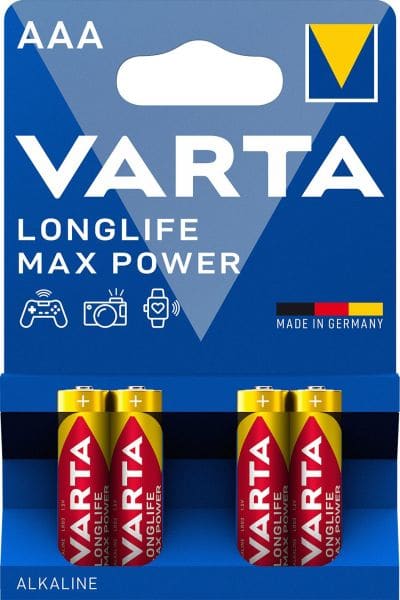 VARTA - Batterie Longlife MaxPow. Alka. AAA Micro LR03 1.5V 1Bli=4St