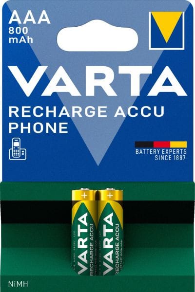 VARTA - Akku Recharge Phone Nickel-Hyd AAA HR03 1.2V 800mAh 1Bli=2St