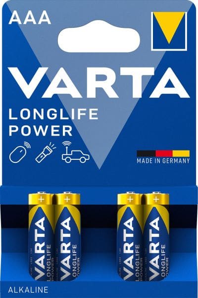 VARTA - Batterie Longlife Power Alka. AAA Micro LR03 1.5V 1Bli=4Stk