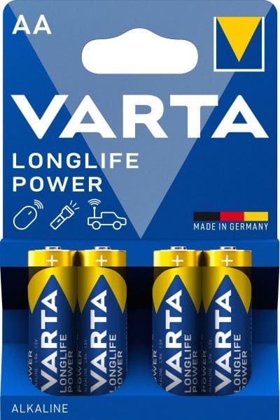 VARTA - Batterie Longlife Power Alka. AA Mignon LR6 1.5V 1Bli=4Stk