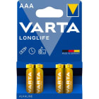 VARTA - Batterie Longlife Alkaline AAA Micro LR03 1.5V 1Bli=4Stk