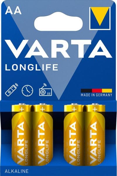 VARTA - Batterie Longlife Alkaline AA Mignon LR6 1.5V 1Bli=4Stk