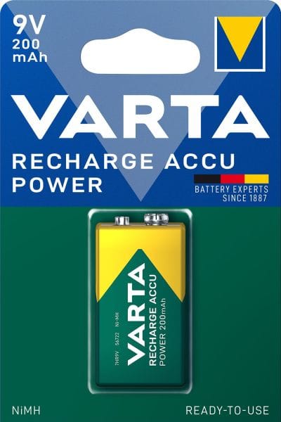 VARTA - Akku Recharge Power Nickel-Hyd E-Block 9V 200mAh 1Bli=1Stk