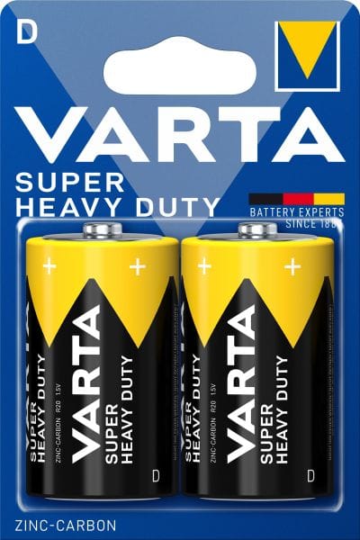 VARTA - Batterie Superlife Zink-Karbon D Mono R20 1.5V 1Bli=2Stk