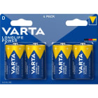 VARTA - Batterie Longlife Power Alkaline D Mono LR20 1.5V 1Bli=4Stk