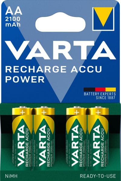 VARTA - Akku Recharge Power Nickel-Hyd AA HR6 1.2V 2100mAh 1Bli=4Stk