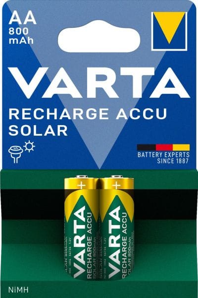 VARTA - Akku Recharge Solar Nickel-Hyd AA HR6 1.2V 800mAh 1Bli=2Stk
