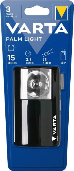 VARTA - Taschenlampe Palm Light LW:75m 15lm (ohne Batt.3R12) sw-si