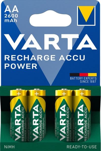 VARTA - Akku Recharge Power Nickel-Hyd AA HR6 1.2V 2600mAh 1Bli=4Stk