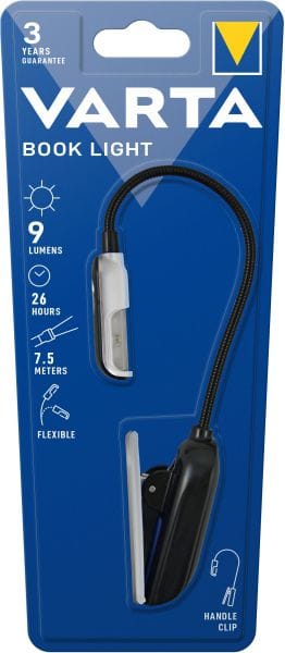 VARTA - Book Light LED LW:7.5m 9lm 2xCR2032 schwarz-weiß
