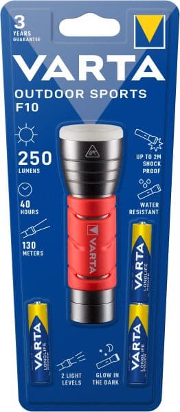 VARTA - Taschenlampe Outdoor Sports F10 5W LED LW:151m 235lm 3AAA ro