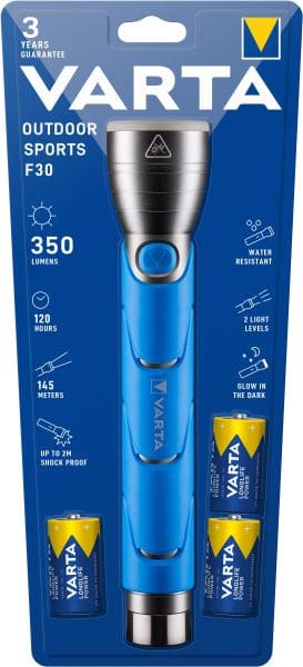 VARTA - Taschenlampe Outdoor Sports F30 5W LED LW:141m 310lm 3xC bl