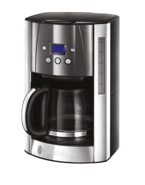 RUSSELL HOBBS - Kaffeeautomat 12T. 1000W 1.8L Glaskanne grau-edelstahl