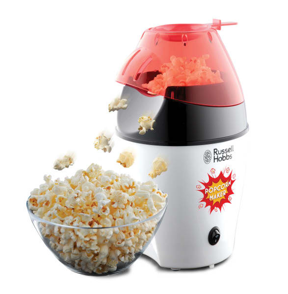 RUSSELL HOBBS - Popcornmaschine 1200W Heißluft rot-schwarz-weiß