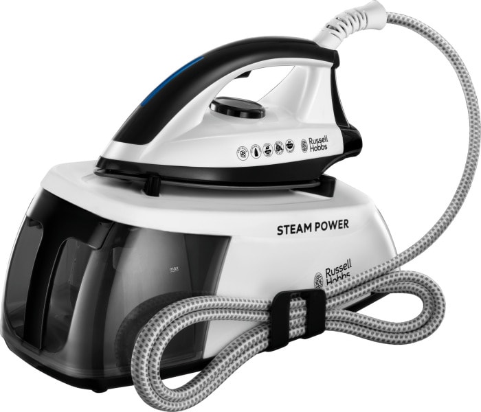RUSSELL HOBBS - Bügelstation 2400W 4.5bar 1.3L Edelstahl weiß-schwarz