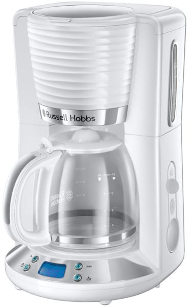 RUSSELL HOBBS - Kaffeeautomat digi. 10T. 1100W 1.25L Glask. Timer weiß-edst