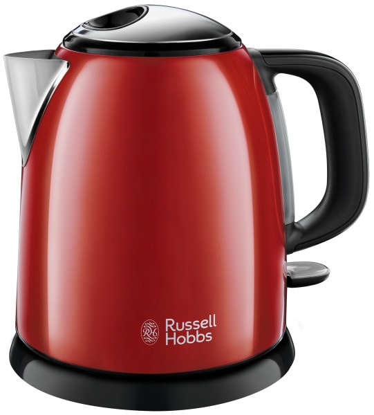 RUSSELL HOBBS - Wasserkocher 2400W 1L kabellos Schnellkochfunkt. rot-si-sw