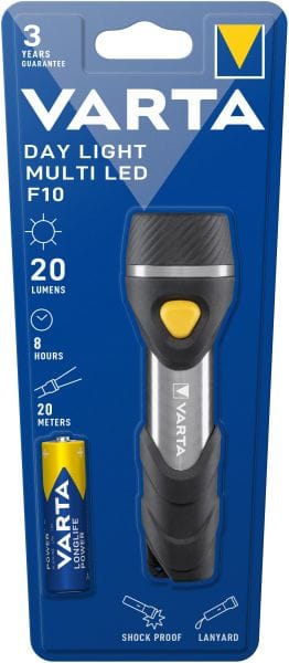 VARTA - Taschenlampe Day Light Multi F10 LED LW:20m 20lm 1xAA si-sw
