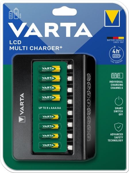 VARTA - Ladegerät LCD Multi Charger+ lädt 8AA/AAA AC-Adapter
