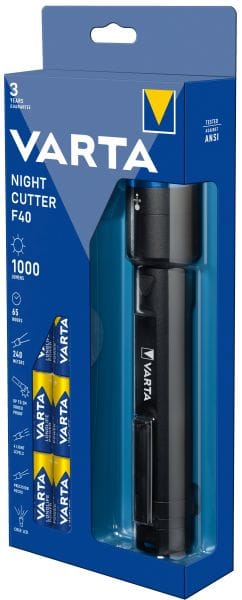 VARTA - Taschenlampe Night Cutter F40 LED LW:240m 1000lm 6xAAA sw