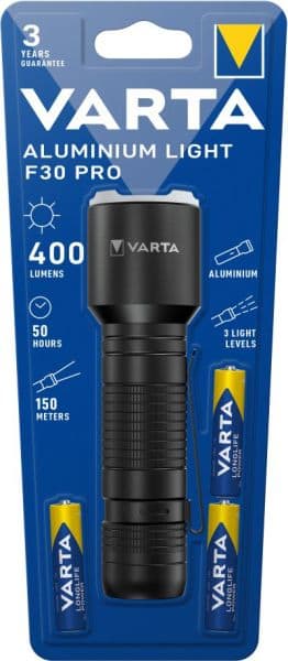 VARTA - Taschenlampe Aluminium Light F300Pro LED LW:40m 400lm 3AA sw