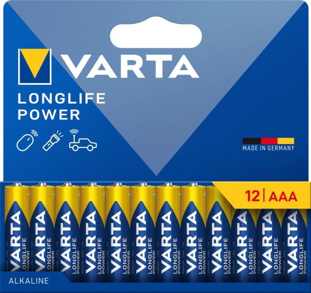 VARTA - Batterie Longlife Power Alka. AAA Micro LR03 1.5V 1Bli=12Stk