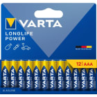 VARTA - Batterie Longlife Power Alka. AAA Micro LR03 1.5V 1Bli=12Stk